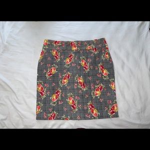 Floral pencil skirt